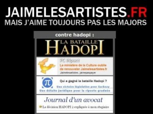 Jaimelesartistes.fr, novembre 2009